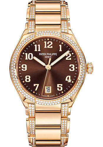 Patek Philippe Twenty~4 Automatic 36 mm Round Case, Rose Gold, Brown Dial, 7300/