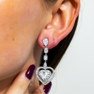 IGI certified Lab Grown Multi Shape Diamond Drop Earrings 7.88ctw in 10K white gold, alternate view