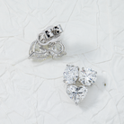 Lab Grown Multi Shape Diamond Stud Earrings 7.48ctw in 10K white gold, additional view