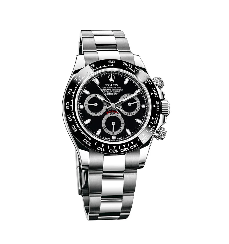 Rolex Steel Cosmograph Daytona 40 Watch - Black Index Dial 126500LN