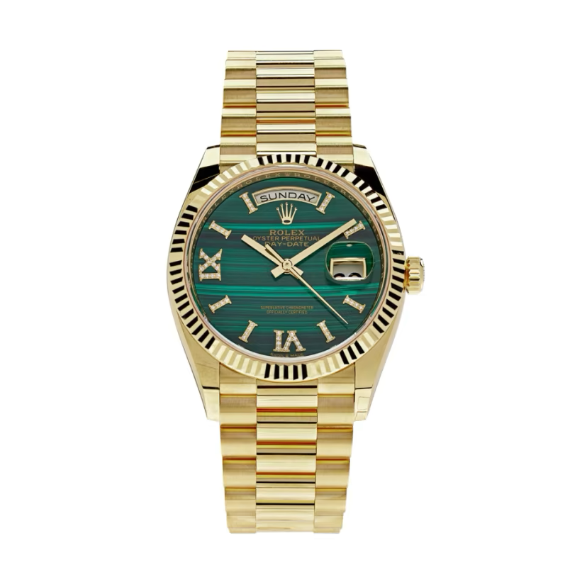 Rolex Day-Date w/ Malachite dial ref #128238 36mm