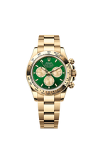 Rolex Yellow Gold Daytona 40 "John Mayer", Yellow Gold Bezel, Green Dial, Oyster Bracelet, Ref. 126508