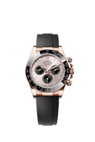 Rolex Everose Gold Daytona 40, Black Ceramic Bezel, Sundust Index Dial, Black Oysterflex, Ref. 126515LN