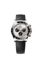 Rolex White Gold Daytona 40 "Ghost", Black Ceramic Bezel, Steel Index Dial, Black Oysterflex, Ref. 126519LN