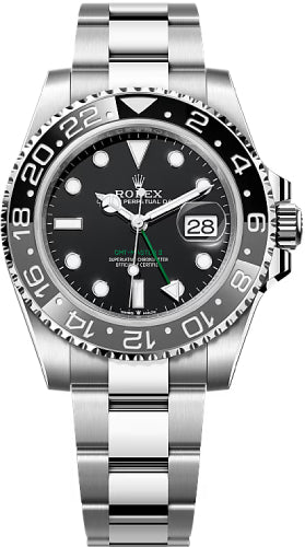 Rolex GMT-Master II 40mm Black Dial Cerachrom Bezel Oyster Bracelet - 126710GRNR