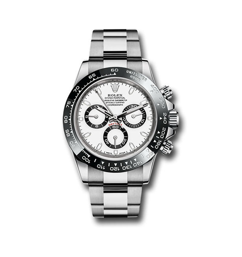 Rolex Steel Cosmograph Daytona 40 Watch - White Panda Index Dial - 116500LN w